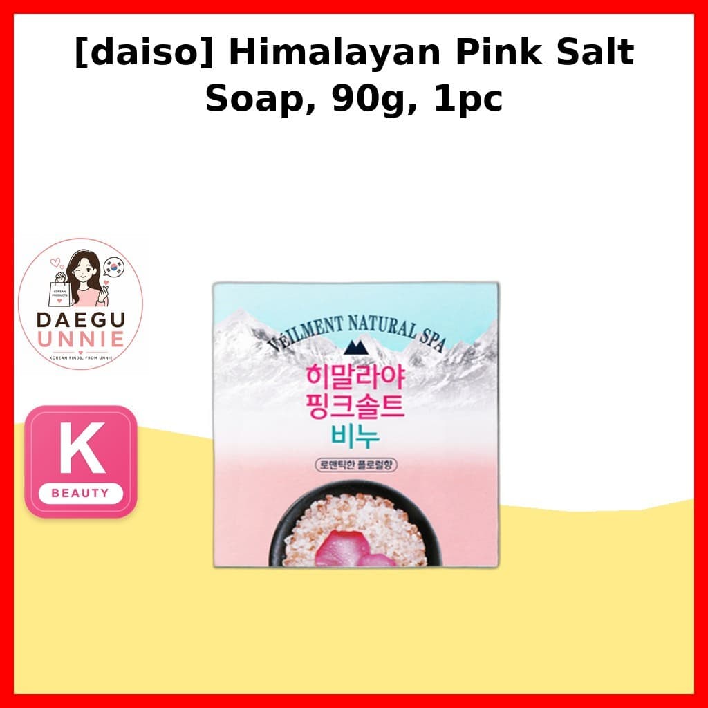 [daiso] Sabonete De Sal Rosa Do Himalaia , 90g , 1 Unidade/Coreano/Esfoliação Rica Em Minerais