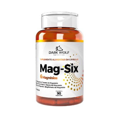 Mag-Six 6 Magnésios 90 Cápsulas- Dark Wolf Nutrition