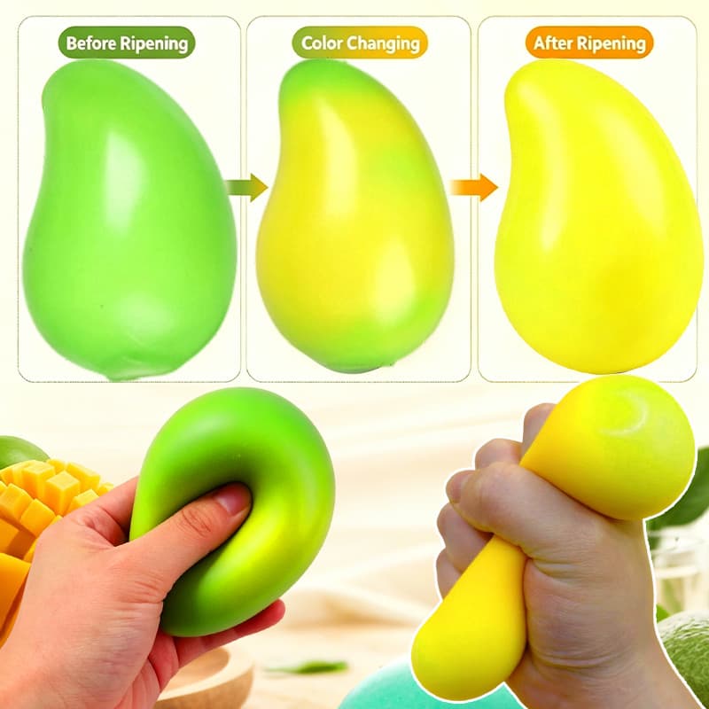 Squishy Mudança De Cor Manga Estresse Bola Brinquedo Fidget Recuperação Lenta Sensorial Ansiedade Alívio Novidade Engraç