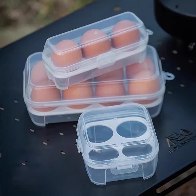 Caixa de Armazenamento de Ovos à Prova de Choque para Uso Externo, Bandeja de Ovos Portátil à Prova de Quebra para Campi