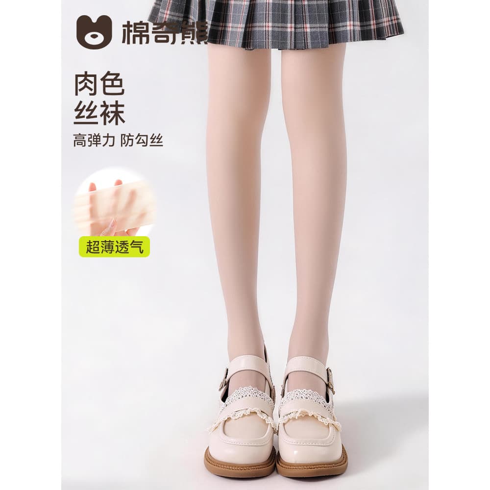 Meninas meias verão fino cor de carne meninas nua-pernas ferramentas úteis meia-calça das crianças cor da pele resistent