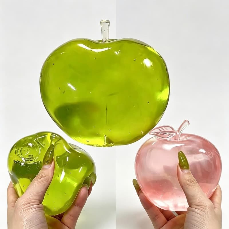 Em Estoque Squishy Fruit Apple Fidget Toy Squeeze Stress Relief Hand Anti-Ansiedade Fruta