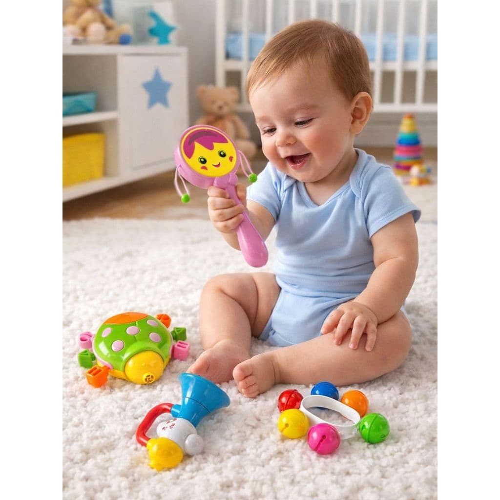 Kit 4 Brinquedos Interativos para Bebê ,Coloridos, Educativos, Excelente Qualidade, Brinquedo Infantil, Brinquedo Bebê
