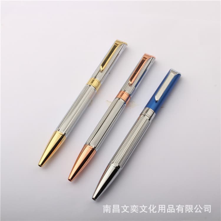 Caneta esferográfica de assinatura para escritório, presente de caligrafia empresarial, caneta promocional, metal, alto
