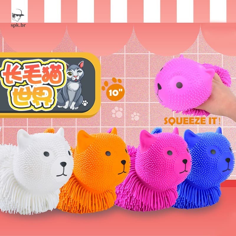 Boneca Antiestresse Flophy Kitten Cat Com Perfume Para Mania Fidget Relief