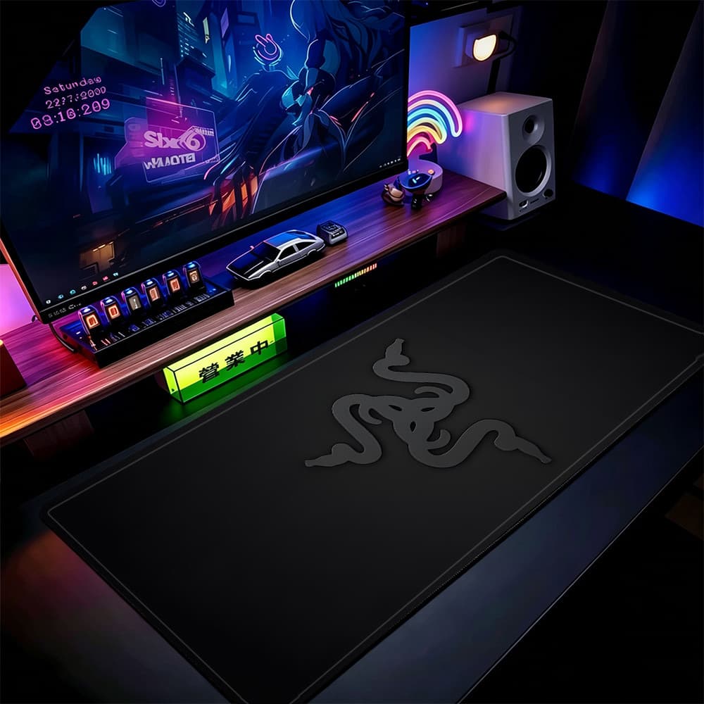 Grande Jogo Mouse Pad Antiderrapante 80X30 CM Impressões Personalizadas Mousepad Borda Costurada Esports Razer KK