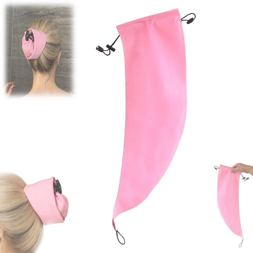 Touca de Banho para Cabelos Longos, Touca de Banho para Lavar a Coroa e Rabo de Cavalo, Protege os Cabelos Estilizados,