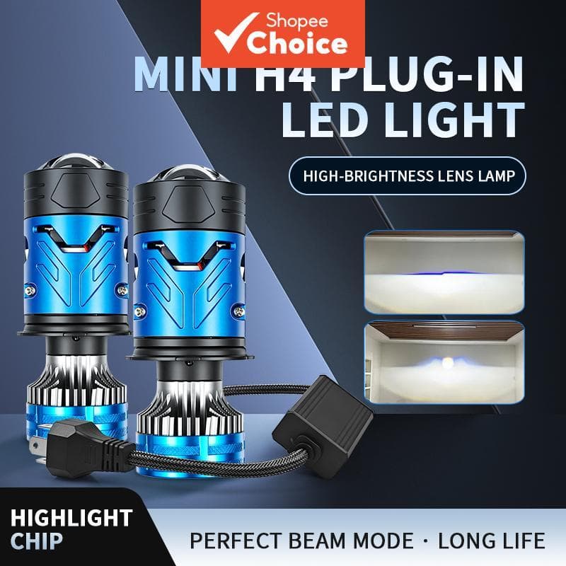 LED H4 Projetor Farol Lente Nevoeiro Lâmpada 6000k 26000lm Alto Baixo Feixe 12v Para Carros Motocicletas