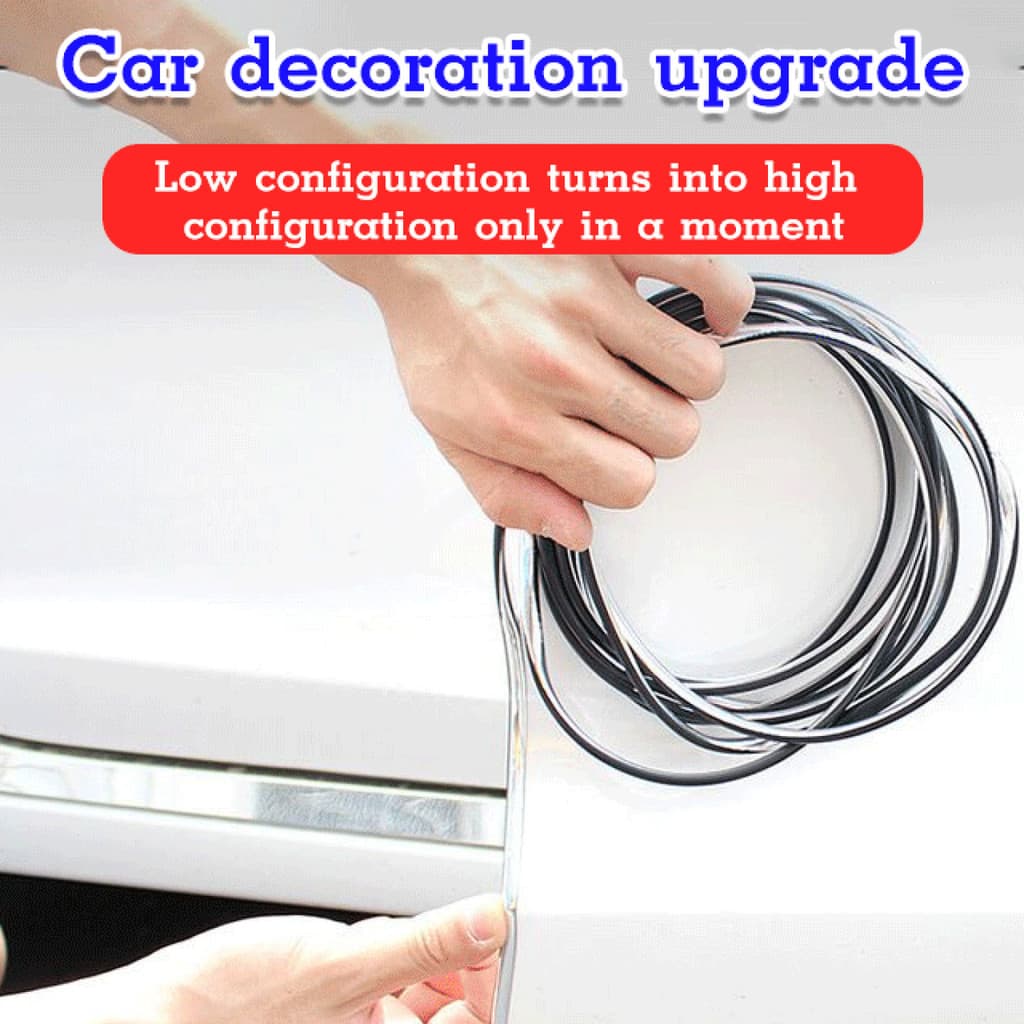 【Proteção Contra Colisões】Faixa Decorativa Anti-Riscos Anti-Colisão Automotiva Cromada/Carro/Proteção de Para-Choque
