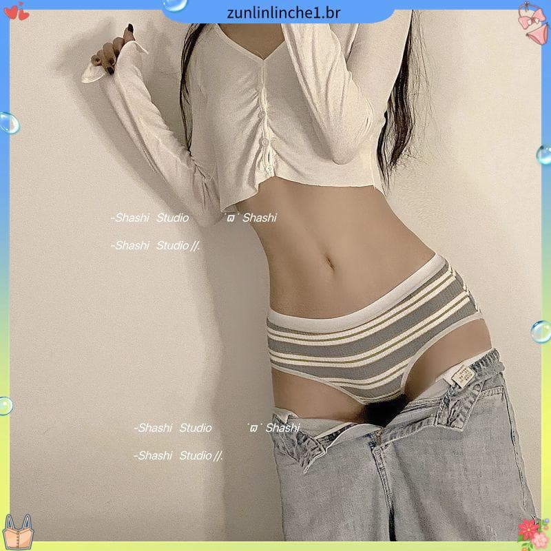 Roupa interior sem costura meninas algodão puro 7A virilha antibacteriana 2025 novo estilo fino Nude sentir gradiente li