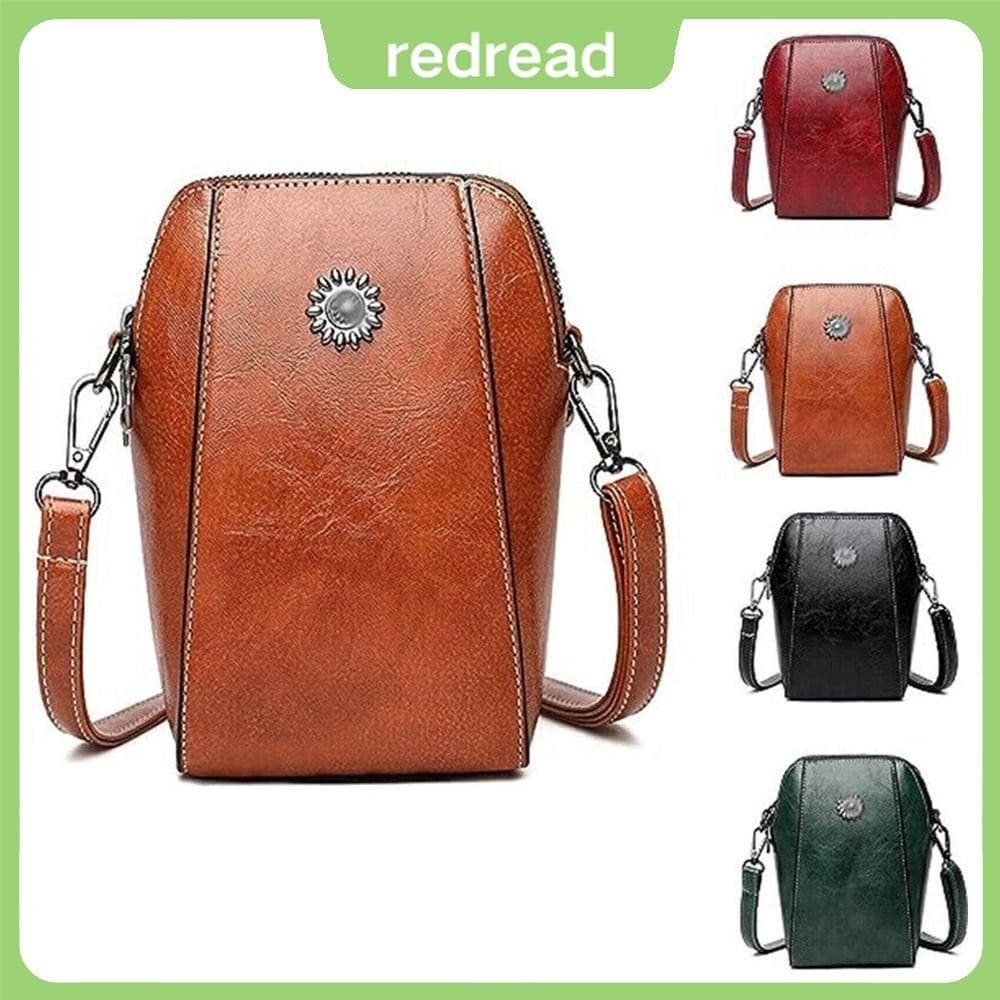 REDREAD Bolsa Vertical Para Celular , Mini Ombro Em PU À Prova D'água , Ajustável O De Cor Sólida