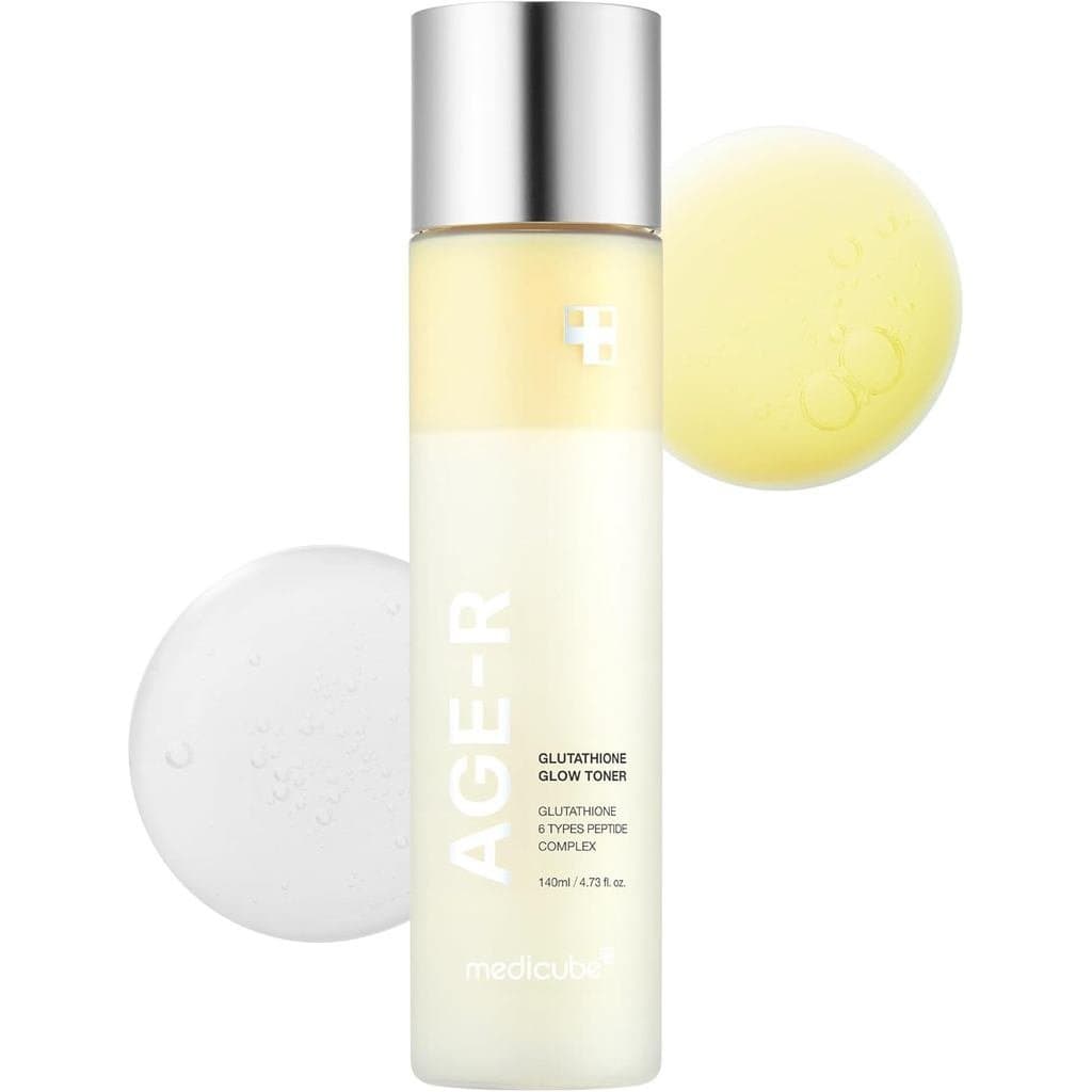 Medicube Age-R Glutathione Glow Milky Toner, Tônico de Dupla Camada de Baixa Irritação para Radiante com Peptídeos,