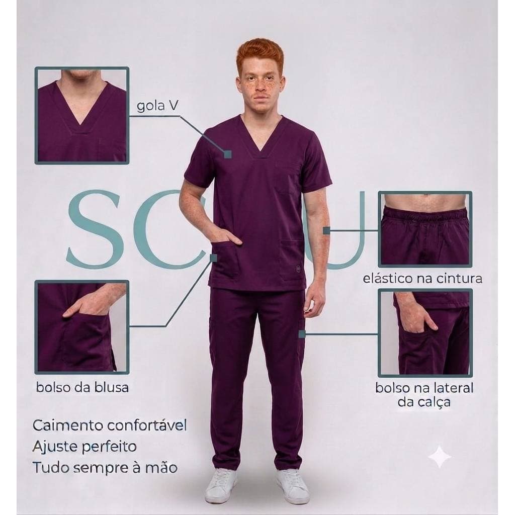 Pijama Cirúrgico Scrub Confortável Tendência Saúde