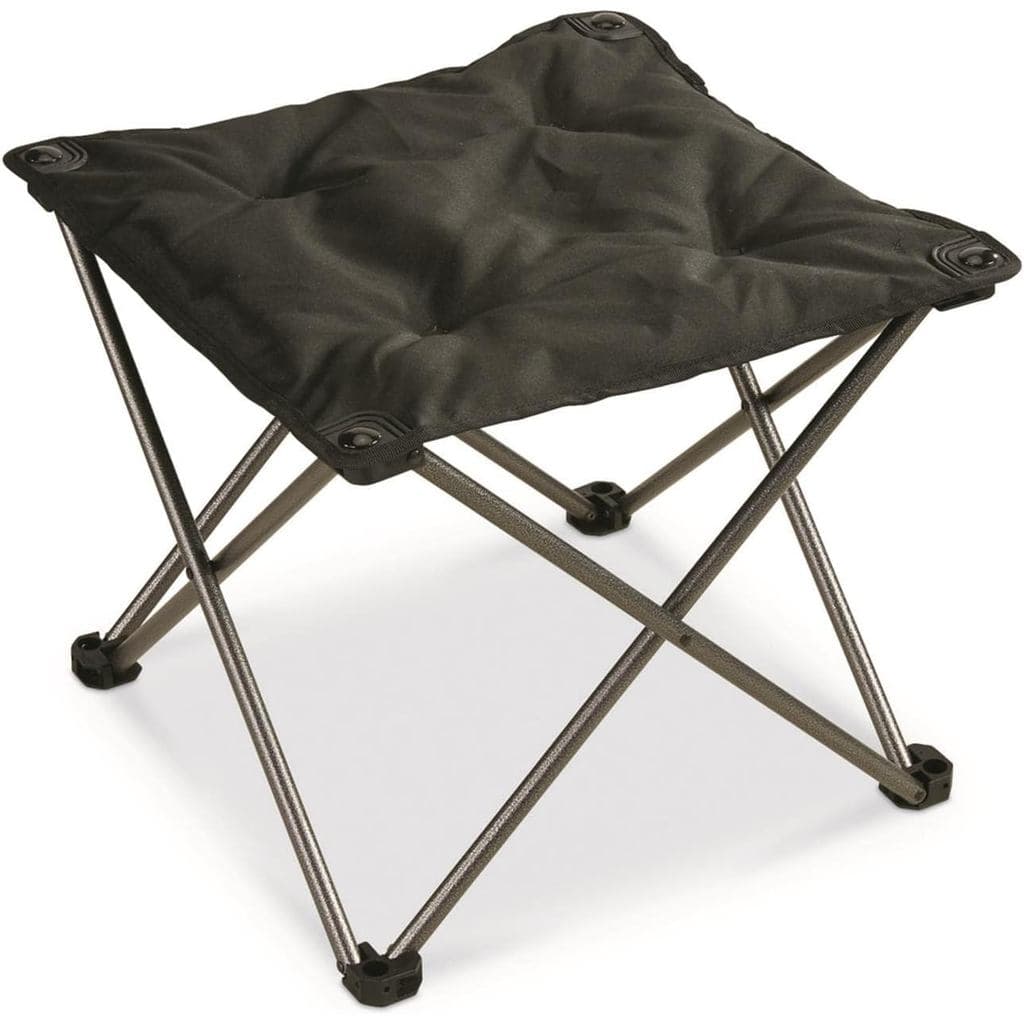 Guia Gear Banquinho para Pés de Cadeira de Camping, Dobrável, Colapsável, Apoio para os Pés Portátil, Preto