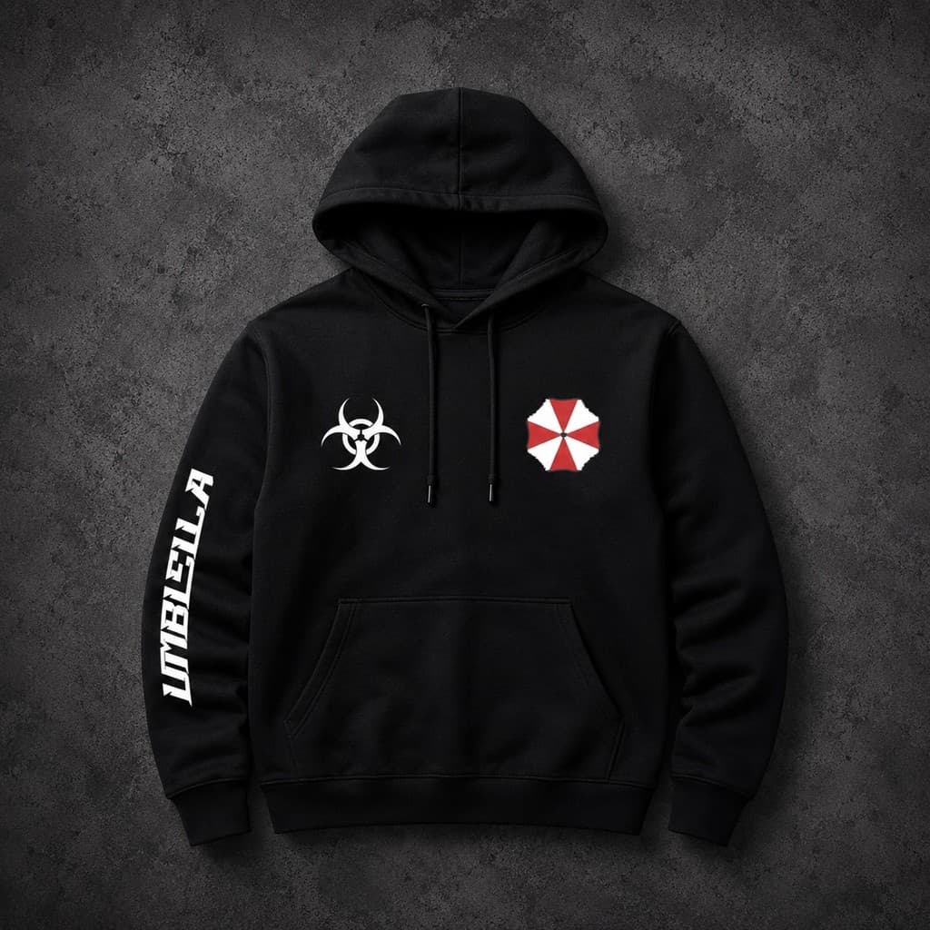Blusa Moletom Umbrella Corporation Resident Evil Capuz Casual Inverno Streetwear Unissex