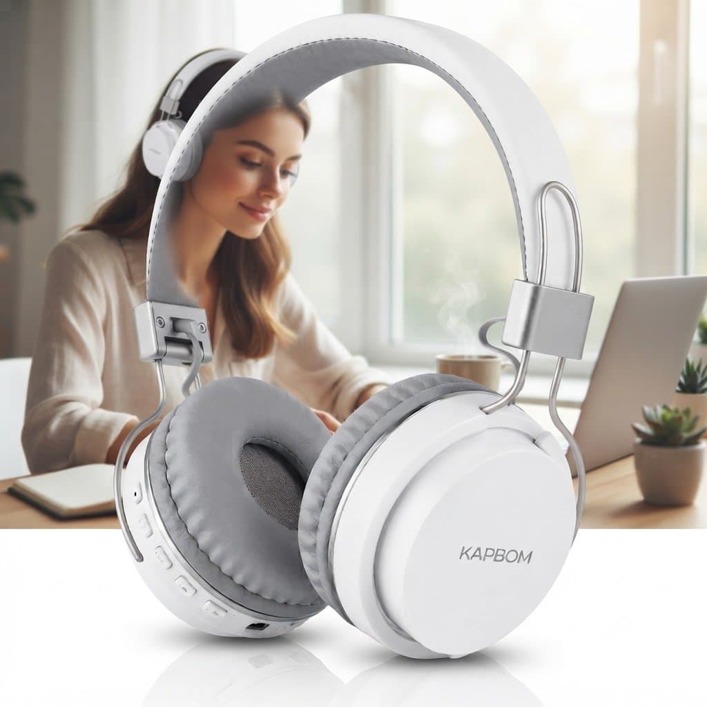 Fone Bluetooth Kapbom KA-933 Headphone Sem Fio Bluetooth 5.0 Rádio FM MicroSD Entrada P2 Microfone Original