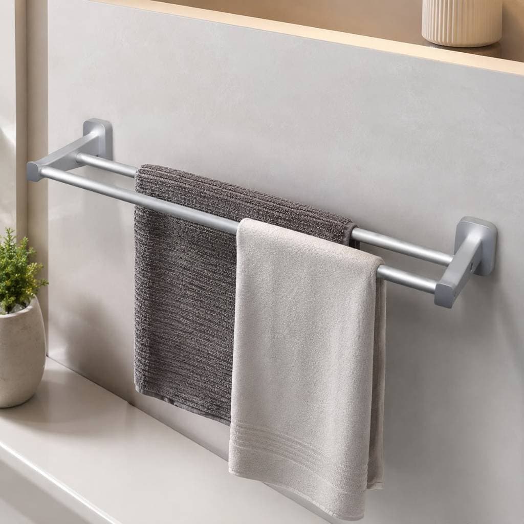 Porta Toalha de Banho Duplo / Suporte para 2 Toalhas Aluminio ENVIO IMEDIATO