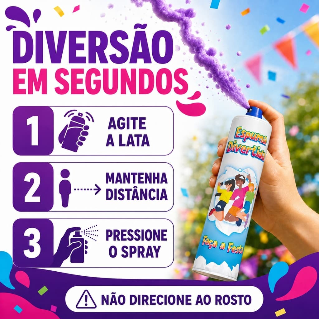 Kit 2 Espumas Coloridas Carnaval Aniversário Chá De Bebê brincadeiras salão