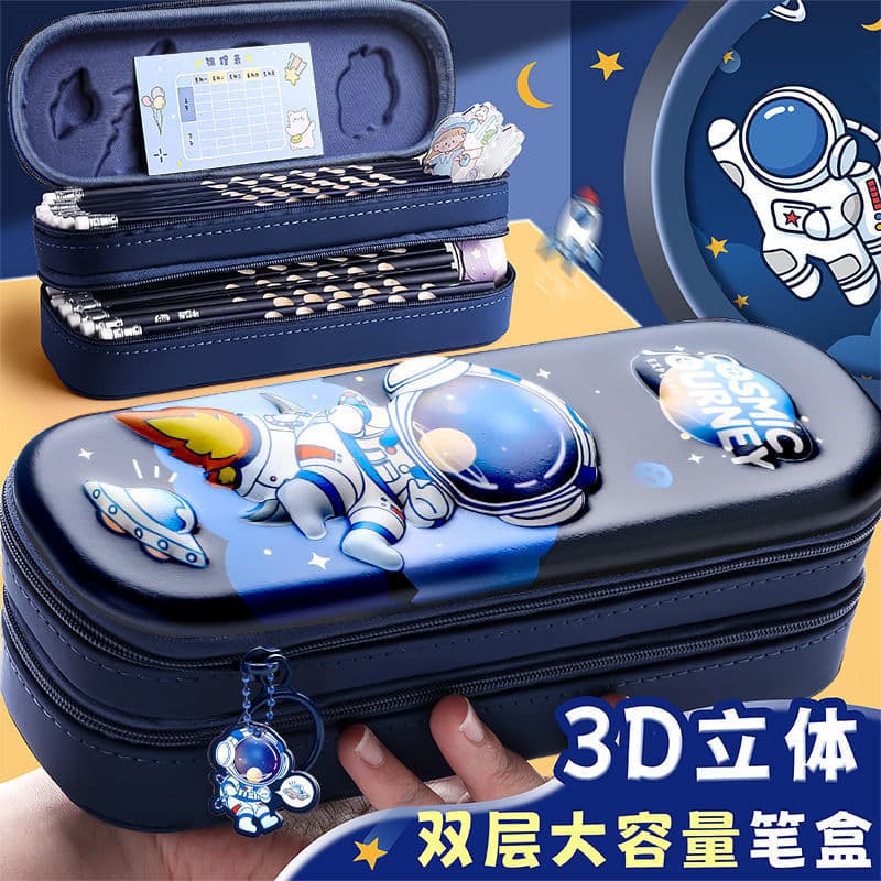 3D Tridimensional Multifuncional Dupla Camada Estojo de Papelaria Estojo Estilo Menino Estojo de Lápis Estojo de Lápis A