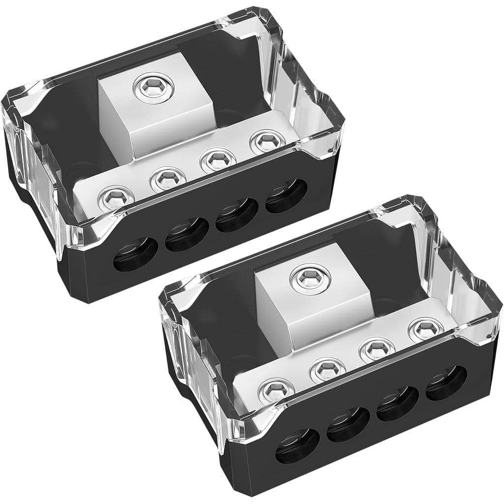 Bloco de Distribuição de Energia de 4 Vias Joinfworld para Áudio Automotivo, Entrada de 0/2/4 Vias, Saída de 4/8/10 Vias