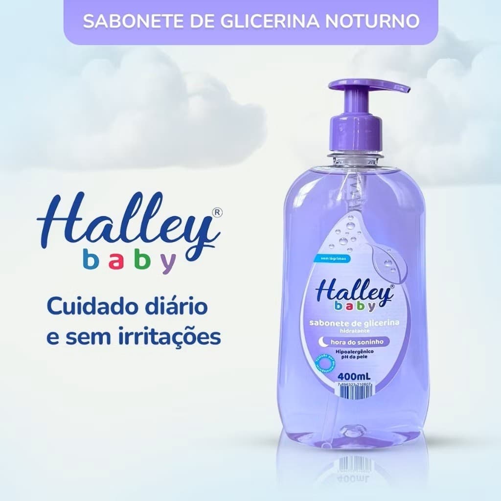 Halley Baby Sabonete de Glicerina Hidratante Hora do Soninho 400ml