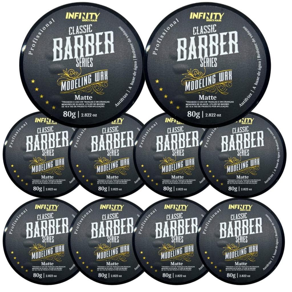 Kit 10 Pomada Modeladora Infinity Efeito Matte 160g