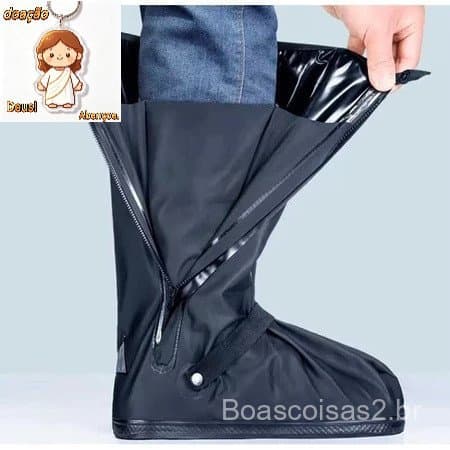 Polaina Impermeavel Bota Galocha Protetor Calcado Capa de Chuva Motoqueiro