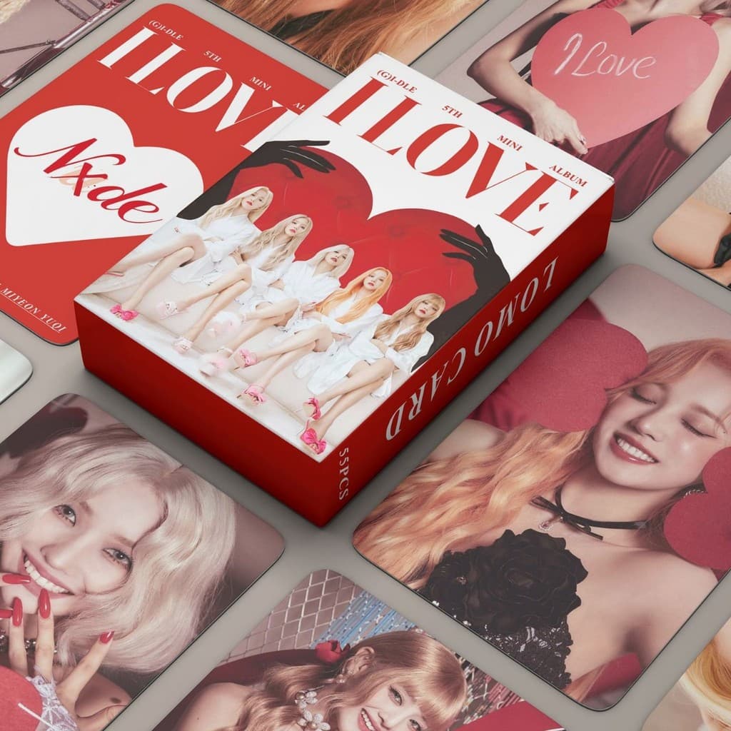 Cartões KPOP LOMO (G) I-DLE My Love Series, Zhao Miyan, 55 peças por caixa, cartões de coleção de fãs