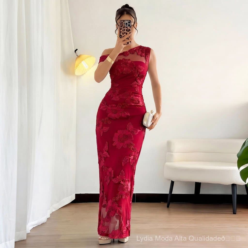 [Liquidação Total] Vestido feminino elegante de alta qualidade para primavera-verão 26, super atraente e moderno, com de