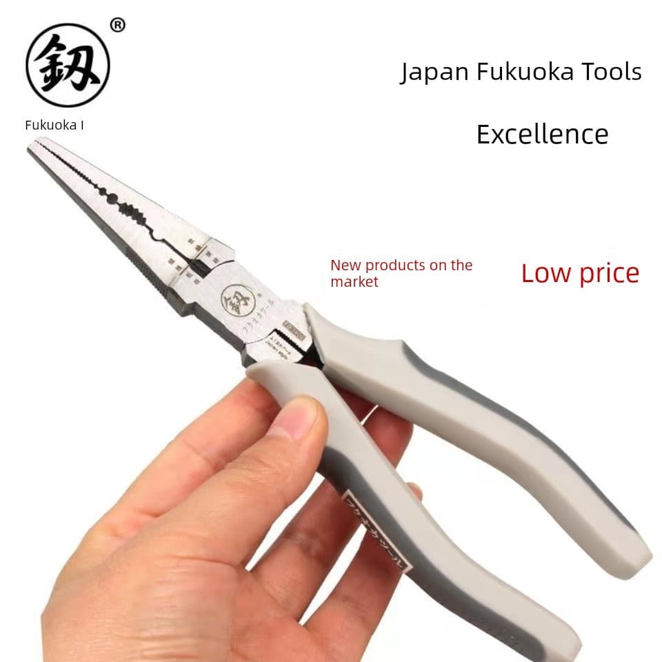 Fukuoka ferramenta alicate de nariz alicate de ferramenta eletricista 2258cm alicate de pesca multifuncional de nariz af