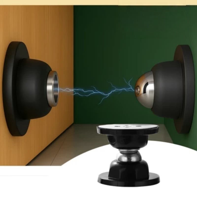 Batente Magnético Para Porta Inox Fixador Com Adesivo Residencial