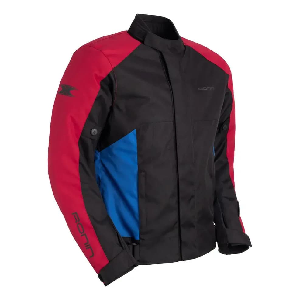 Jaqueta Texx Ronin V2 Masculina Motociclista Impermeável Vermelho E Azul