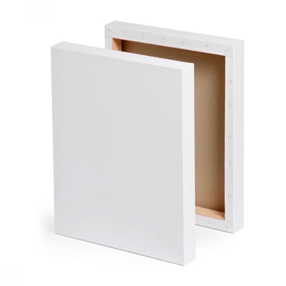 Kit 5 Telas Para Pintura 24x30cm Algodão com Armação de Madeira Uso Artístico
