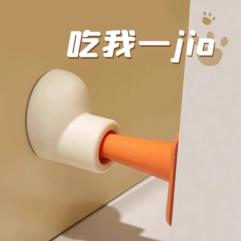 Batente de porta de silicone de pernas curtas, sem necessidade de furação, para quartos, banheiros, lavabos, quartos de