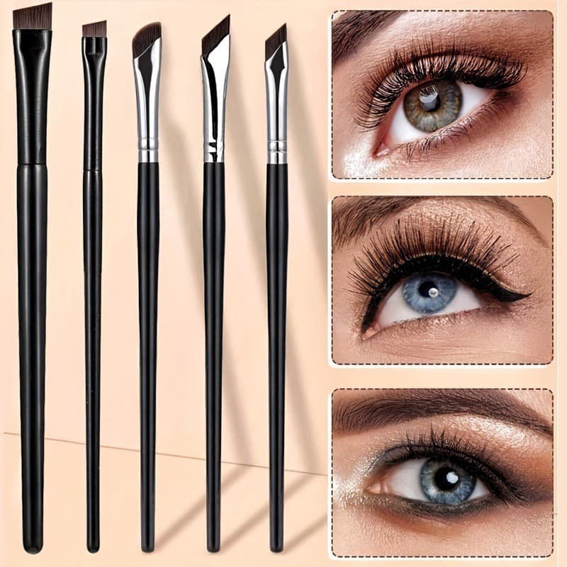 Pincel de lâmina ultrafino, ferramenta de beleza, chanfrado, pincel de sobrancelha plano, detalhe de foice, conjunto de