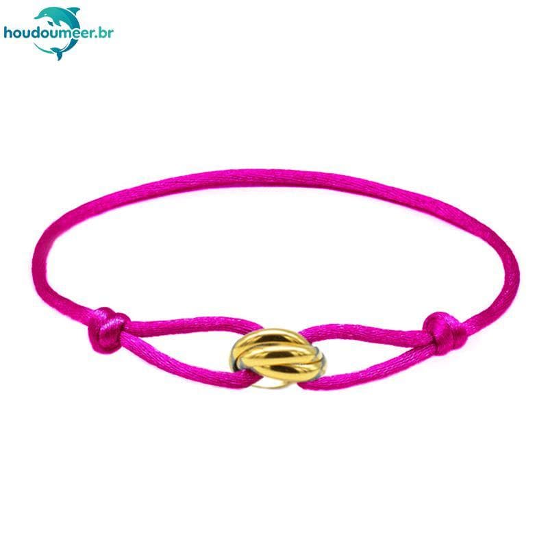 HOUDO Retro Lucky Woven Corda Pulseira Círculos Pulseiras Joias Presentes