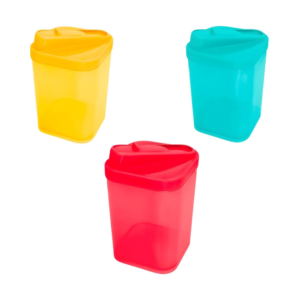Pote Plástico Saleiro Tampa Porta Condimento Prateleira Farinheira 800ml Multiuso BPA Free Zeek