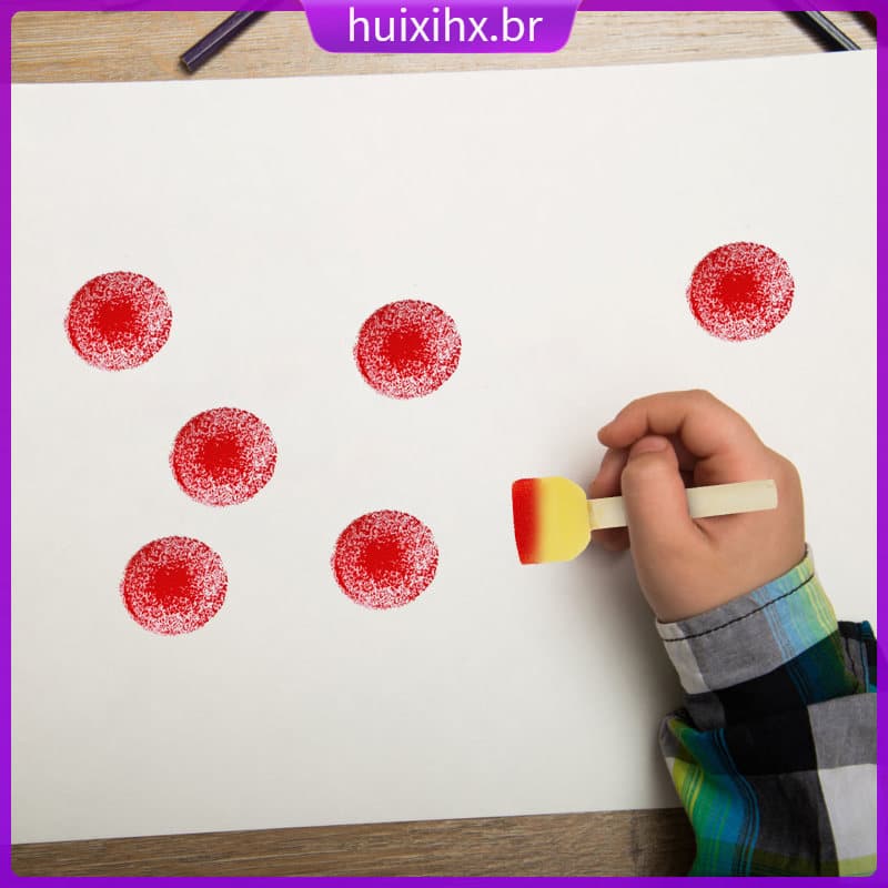 💇 20Pack Esponjas com Pincéis Amarelos para Educação