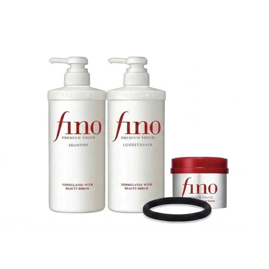 Conjunto de Cuidados Capilares Fino Premium Touch - Shampoo (550ml), Condicionador (550ml) e Máscara (230g) - Sistema J-