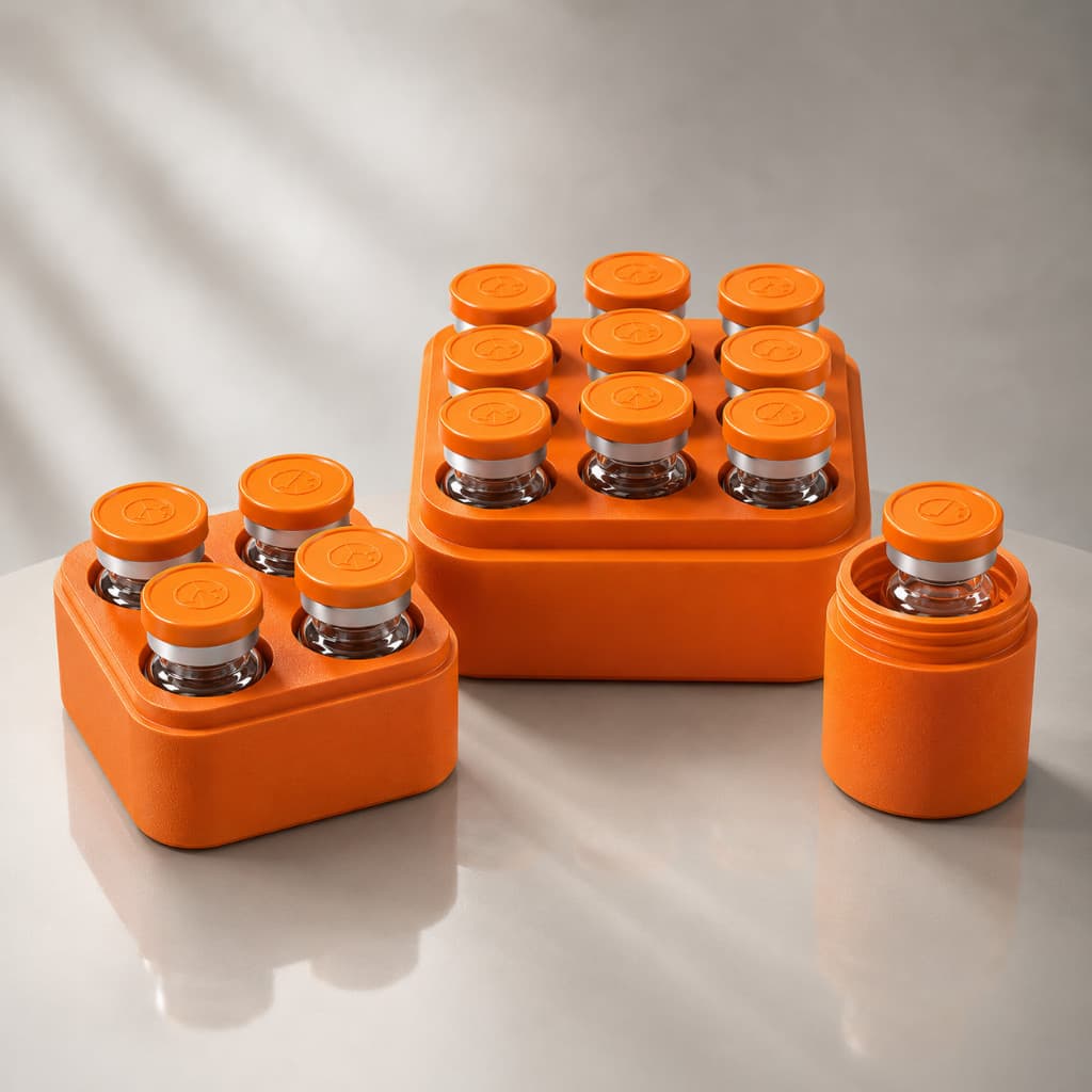 Caixinha Porta Ampola Case Organizadora de Frascos Peptíde 3ml e 5ml Tirze Porta Ampola Vacina Biomed