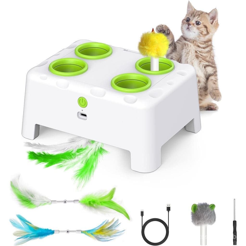 Brinquedos para Gatos, Brinquedos Interativos para Gatos, Brinquedo Automático 2 em 1 para Gatos, c