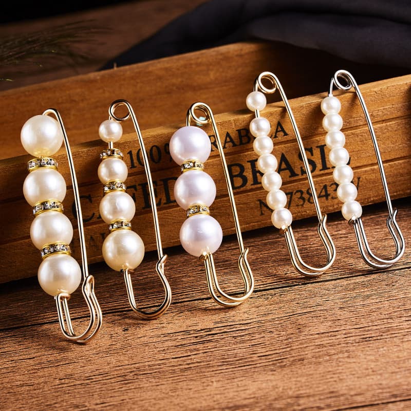 Conjunto de broche antirreflexo elegante, prendedor de vestido, clipe de cinto ajustável, alfinete de segurança, novo cr