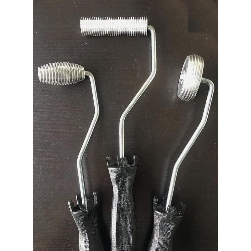 Rolo de laminação de fibra de vidro, 3 peças por conjunto, rolo anti-bolhas para resina, kit de projeto de rolo de lamin