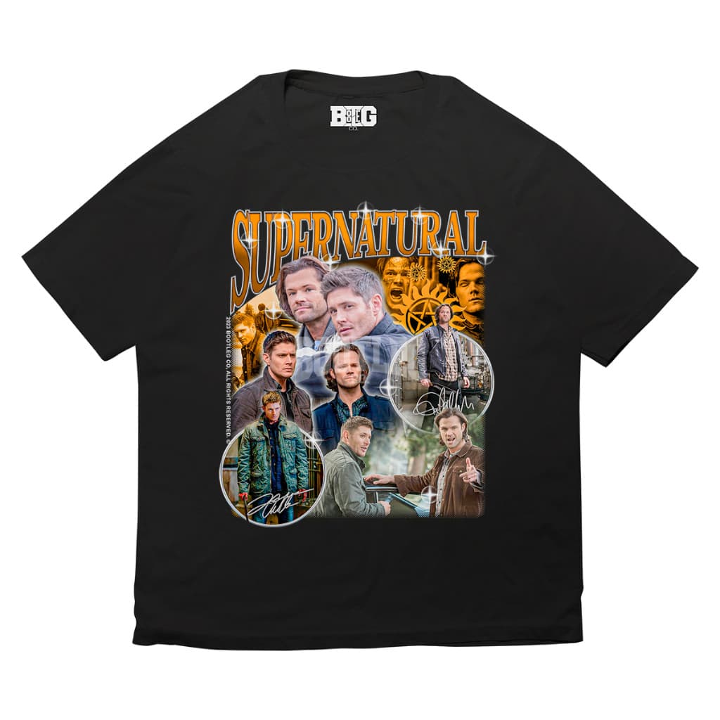 Camisa camisetas Básicas Supernatural Dean e Sam Serie Magia Teen Unissex estampado em algodão