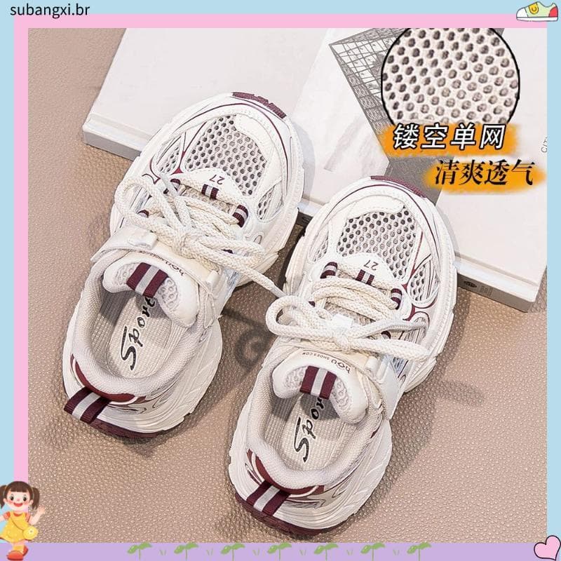 Crianças sapatos esportivos meninos papai sapatos 2026 novo estilo verão Net sapatos sola macia Casual leve correndo men