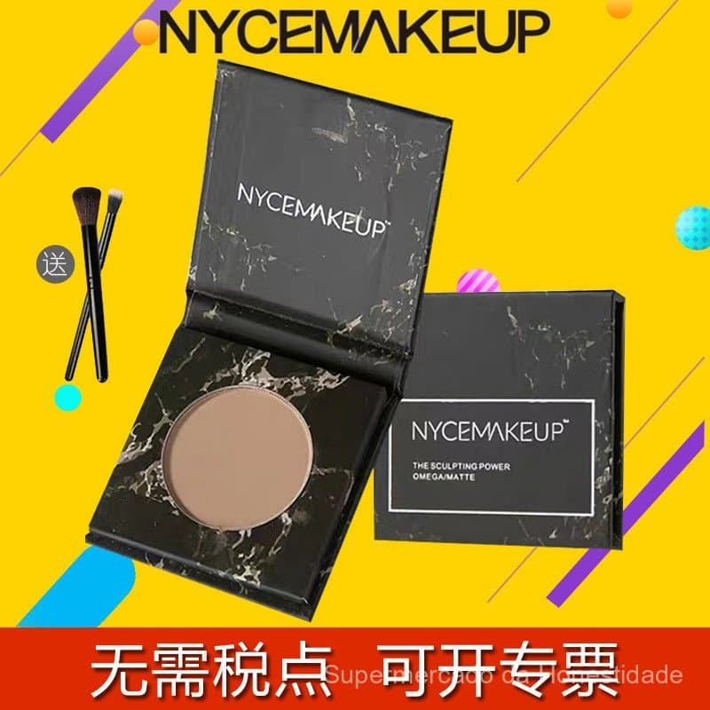 nycemakeup Paleta de Iluminadores e Contornos - Iluminador, Contorno, Sombra para o Nariz, Iluminador Matte, Glitter Fin
