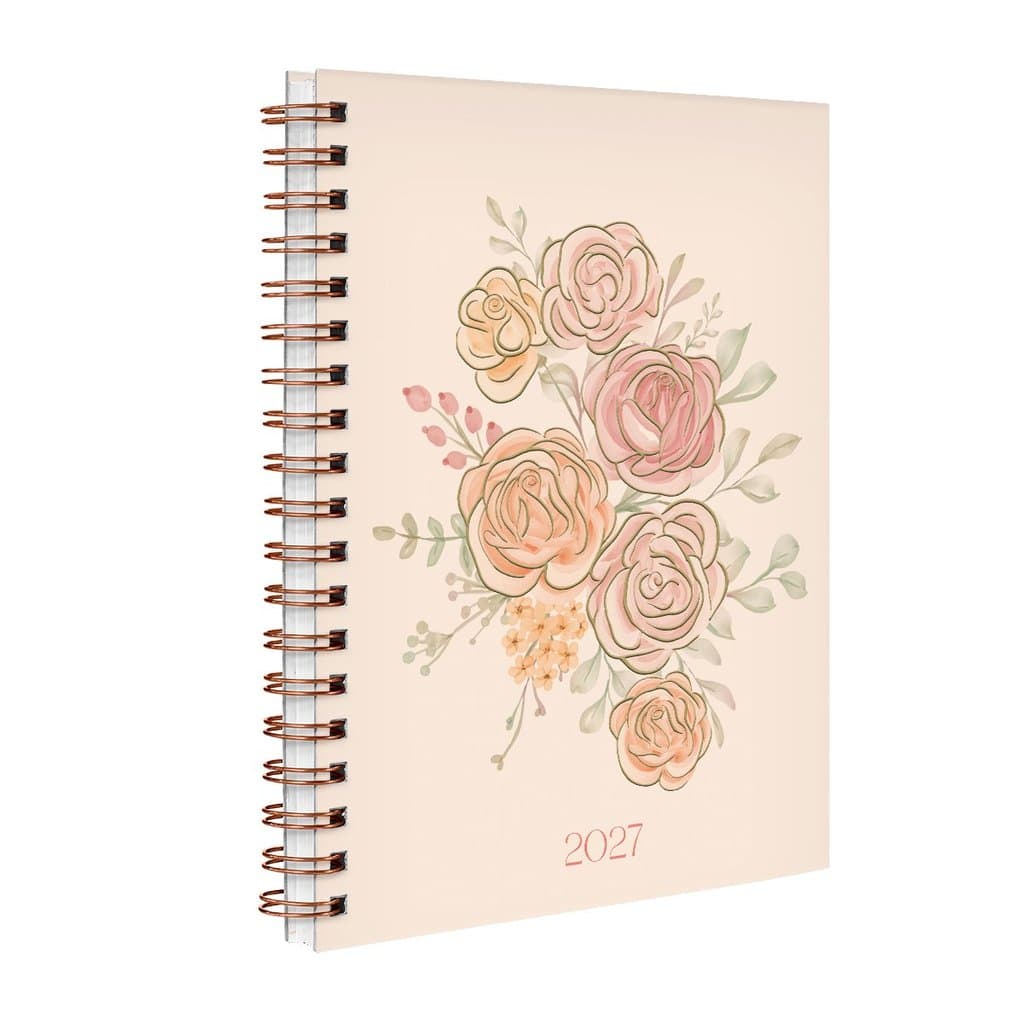 Agenda 2027 Planner Semanal Capa Dura Essência Floral Flores