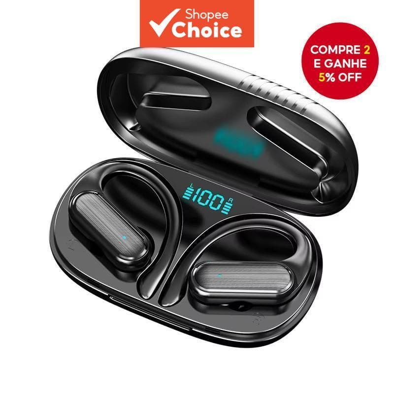 Fones de Ouvido Bluetooth Sem Fio HD Estéreo Controle por Toque Intra-Auricular à Prova d'Água Anti-Suor Leve Mini Alta