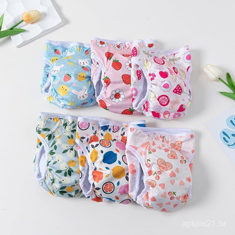 Calças Fisiológicas Estampadas Macias para Cadelas, Laváveis para Filhotes 4YP5 Z7BK