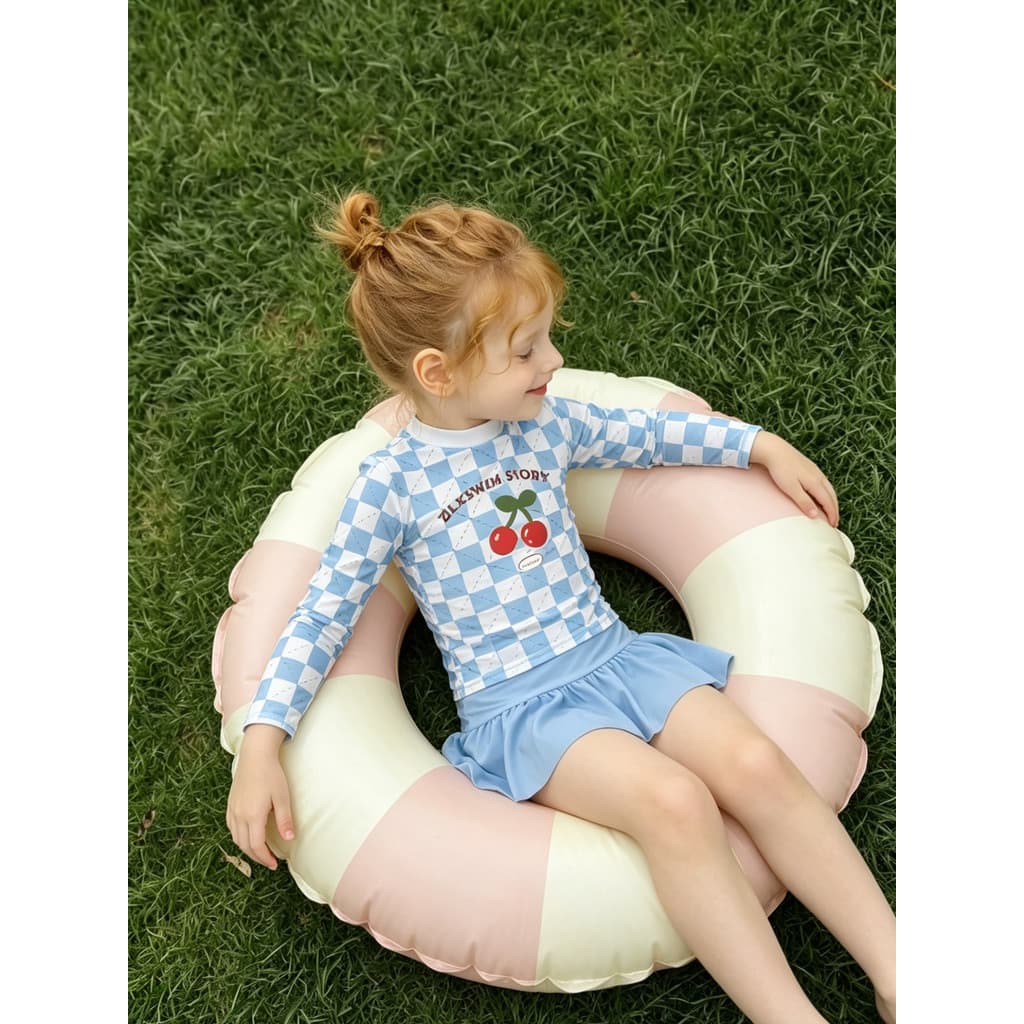 🔥 Maiô com Saia Infantil 🔥 para Meninas Praia Piscina VENDA QUENTE Moda Praia Meninas Em Estoque ! Maiô Dividido Para
